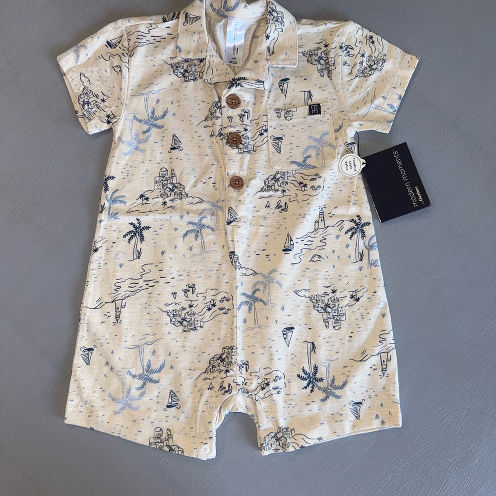 Modern‎ Moments Baby Romper with Nautical Print